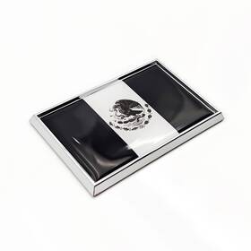 Perdecor 712110642222 Black Mexico Flag Sticker Emblem Mexican Decal Car Chrome Flags 2 Pack 3 X