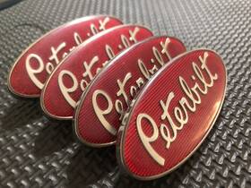 20-19281 Peterbilt Genuine Emblem Badge 3 Inch Logo Nameplate Used Lot Of 4