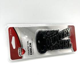 Ip-3177wk1 Pilot Automotive Country Girl Stick-on Decoration Car Emblem New Sealed Chrome