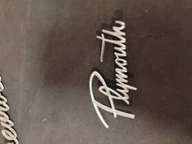 1902613 Plymouth 1959 Script Emblem Ornament Badge Belvedere Fury Oem /6 Inch 3