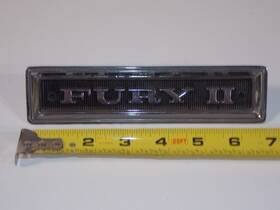 2786335 Plymouth Vtg 1968 Fury Ii Car Vehicle Fender Emblem Badge