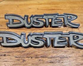 3613458 Plymouth Pair Of Duster Fender Emblems. #