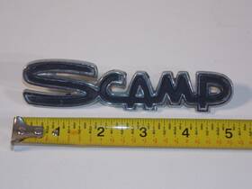 3810057 Plymouth 41200 Vtg Scamp Car Vehicle Emblem Badge Script Nameplate 55062