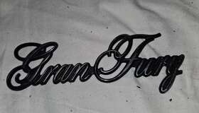 4175397 Plymouth Vintage Gran Fury Exterior Sctipt Badge Emblems Metal Nameplate
