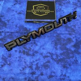 4270952 Plymouth Oem 1984-1990 S Body 9 3/8 Inch Emblem Badge Logo Nameplate Name