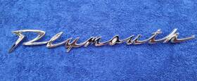 7606122 Plymouth Mopar 1962 Belvedere Front Door Nameplate Emblem Badge Script Original