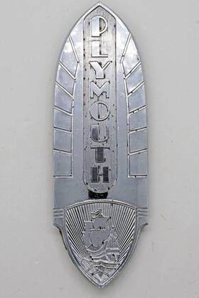 976203 Plymouth Original 1942 Trunk Emblem / Boot Badge - Vintage