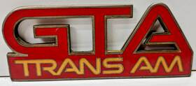 10118526 Pontiac Red Gta Trans Am 87-90 Car Metal Emblem Glue On