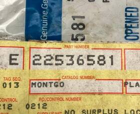 22536581 Pontiac 88-91 Grand Am Front Grille Nameplate Emblem P/n Genuine Oem Gm