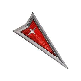 432008 Pontiac Original 1974 Gto Arrowhead Front Nose Emblem Red Silver Trim