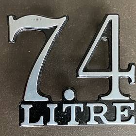 9658312 Pontiac 7.4 Litre Trunk Emblem 1973 1974 1975 Grand Am Gm Original