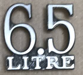 9658313 Pontiac 1973 1974 6.5 Litre Trunk Emblem Name Plate Badge