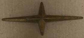 P456 Pontiac 1958 6 Inch Long 2-1/2 Wide Gold Star Emblem Name Plate Badge