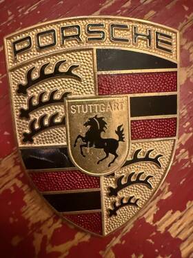 99655921101 Porsche 3424 For Hood Emblem Genuine Part
