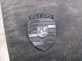 Porsche 911 993 928 991 997 996 Hood Crest Badge Emblem Black Turbo Gt3 Macan