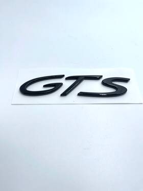 95855967520-blk Porsche Gts Black Emblem Logo Fits 911 997 996 987 986 Cayenne Turbo Macan