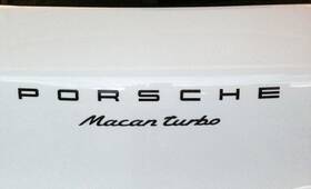 95b04480282041 Porsche Inch Macan Turbo Emblem In Gloss Black