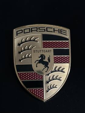95c.853.601 Porsche 95c853601 Genuine 2024 Macan Panamera Taycan Cayenne Hood Crest Oem