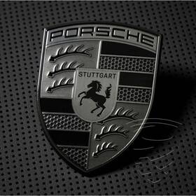 95c-853-601-a Porsche 95c853601a Genuine Exclusive Turbonite Hood Crest Emblem Kit