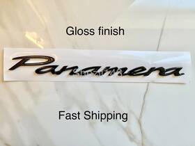 976-853-675-041 Porsche Panamera Emblem Gloss Black Nameplate 2025 2026 Models
