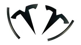 Thcb2p-y-gb Powlamks 3d Metal Emblem Sticker For Model Y 2pcs - Front Hood Badge Decal And Rear Tru