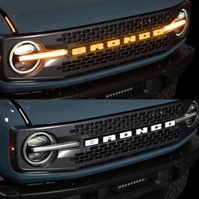 92851 Putco Grille Emblem Bronco Luminix Led Without Front Camera 2021-2025