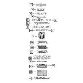 68499017aa Ram Oe Front Door Emblem