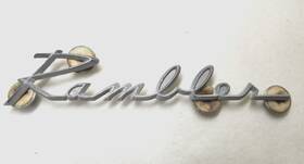 3458086 Rambler Original Vintage 1960s Amc Script Trunk Lid Emblem Oem