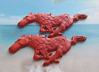 Redhorse X 2 Lbq Metal Red Running Horse Emblem Fender Badge Sticker