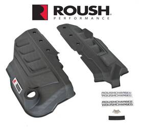 422161 Roush Performance 2018-2023 Ford Mustang Gt Supercharged Engine Coil Covers Pair With Emblems