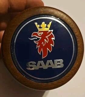 Saab 340024630627 Genuine Emblem For 900 Key Holder Wooden Box Super Extremely Rare Vintage