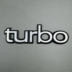 9223124 Saab 1985-1994 900 Turbo Rear Trunk Lid Emblem Logo Badge Metal Silver Oem