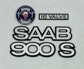 9223207 Saab 1984 - 1994 900 S 16valve Rear Trunk Lid Emblem Logo Badge Nameplate Sign