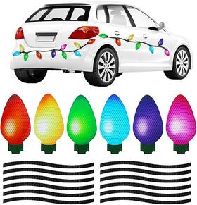 A-ct-120 Scooyeees 120pcs Christmas Reflective Car Refrigerator Magnets Small Multi Color