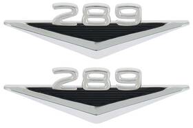 16228ba Scott Drake 1963-68 Ford 289 V8 Fender Emblem Aluminum Concours Correct