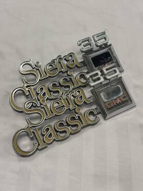 351835 Sierra Classic 35 Nameplate Emblem Badge C35 K35 Read Extra Holes