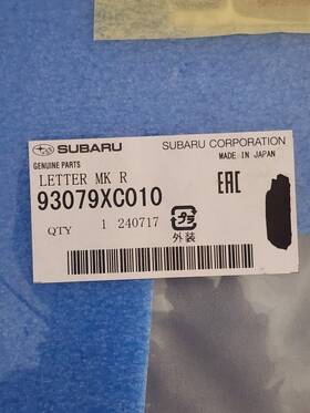 93079xc010 Subaru Oem New 2019-2022 Ascent Rear Logo Emblem Letter Mark Badge
