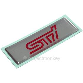 Stsg15100240 Subaru Tecnica International Oem / Jdm Sti Brushed Hairline Mini Emblem Badge Genuine