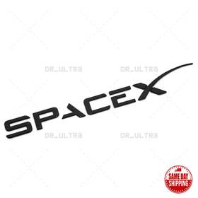 1025320-00-b Tesla Spacex 3d Decal Letter Nameplate Logo Badge Emblem Decorate Gloss Black