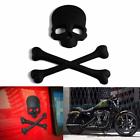 Th71 Xotictech Matte Black Car Badge Skeleton Punisher Skull Emblem Metal