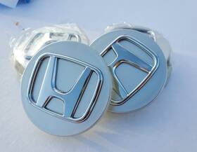 44742 Torquepro558 Set Of 4 Fit For Honda Silver Wheel Rim Center Hub Caps Chrome Emblem 69mm/2.75