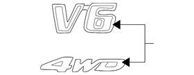 0042s-35968 Toyota Genuine 1996-2002 4runner Liftgate Emblem/nameplate
