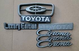 1538106450a Toyota Oem 1979 1980 Corona Rt1100 Vintage Script Emblem Badge Logo Complete Set