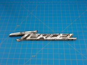 361-16030 Toyota Vintage Tercel Script Emblem Badge Chrome Nameplate Silver
