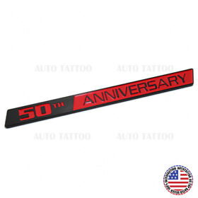 Pt413-02170 Toyota 50th Anniversary Special Edition Trunk Nameplate Emblem Badge Logo Red