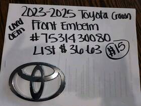 7531430080 Toyota 2023-2025 Crown Front Emblem
