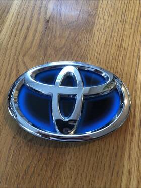 75403-07011 Toyota Genuine Oem 2013-2021 Avalon Hybrid Blue Rear Trunk Lid Emblem 7540307011