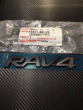 75431-0r120 Toyota Genuine 2019-2022 Rav4 Back Door Emblem