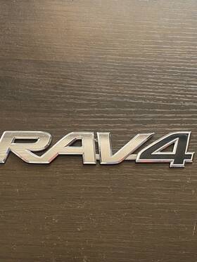 754310r010 Toyota Oem 13-16 Rav4 Back Door Emblem Silver/black
