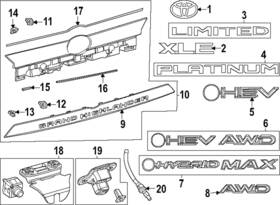 75440-0e031 Toyota Genuine Hatch Emblem